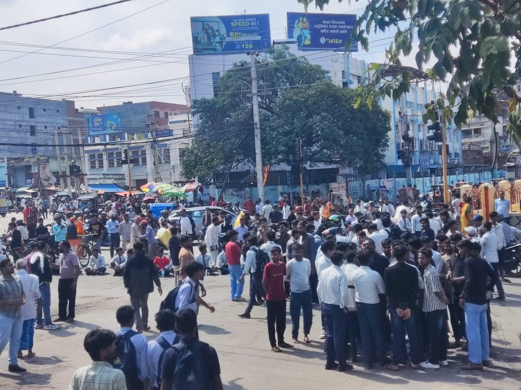 Hari Khetan 12 Student Protest Birgunj 2082 (5)