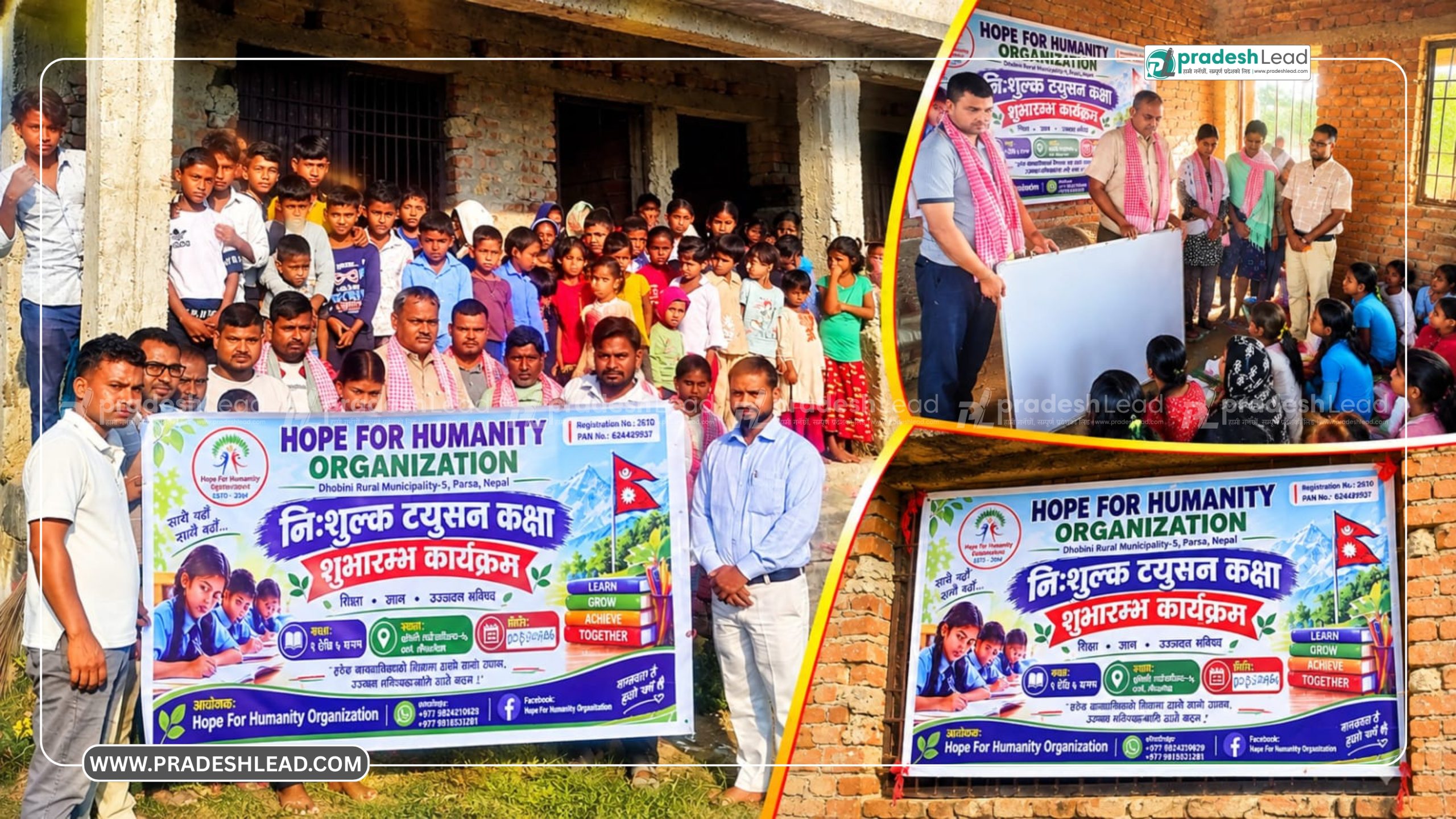 Hope for Humanity Launches Free Tuition Classes in Dhobini